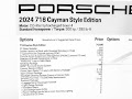 2024 Porsche 718 Cayman Style Edition