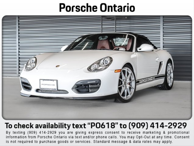 2011 Porsche Boxster Spyder w/PDK transmission